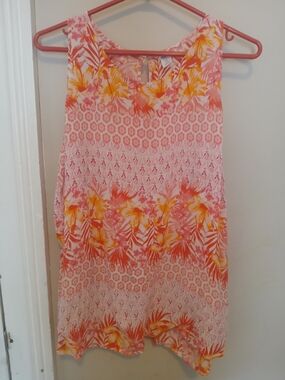 Old Navy Flowy Rayon Sleeveless Floral Top